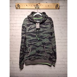 NWT, Young and Reckless sweatshirt AOP, Logo Print, size large, Stupid Buy yall